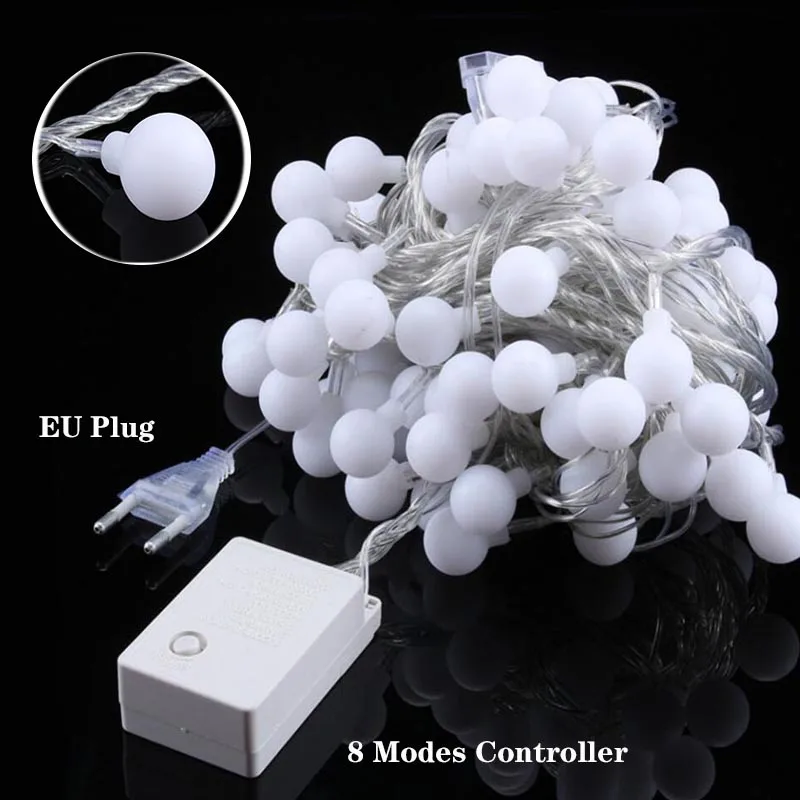 100 м 800 светодиодный гирлянда, гирлянда с шариками, гирлянда на Рождество, Год, праздник, день рождения, вечеринку, свадьбу, Декор, садовое освещение