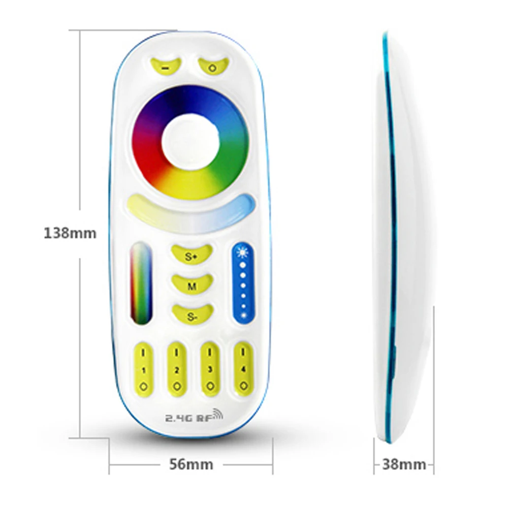 Mi. Светильник 2,4G Беспроводной РЧ пульт дистанционного управления 4-Зона RGB CCT светодиодный диммер контроллер для mi Светильник лампы или контроллер светодиодной ленты