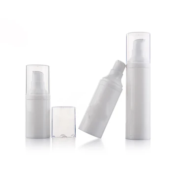 

(30pcs/lot)50ml white Vacuum emulsion pump bottle Portable travel cosmetic packaging bottle Hot sale