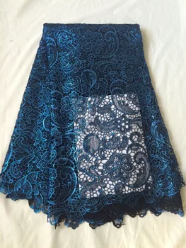 

embroiderd lace fabric Cyndi-10.1771 with sequins beautiful Nigerian sequins lace fabric for party dress