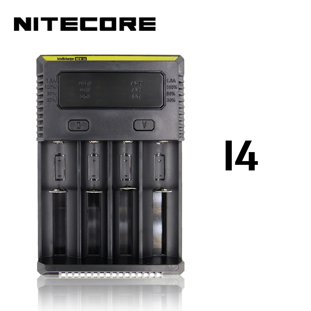 Интеллектуальное зарядное устройство Nitecore i8 i4 i2 8 слотов выход 4A умное для Li Ion 18650