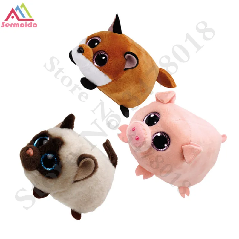 

TY Beanie Boos 4-Inch Slick Brown Fox Pig Cat Plush Beanie Baby Plush Stuffed Doll Toy Collectible Soft Toys Big Eyes Plush Toys