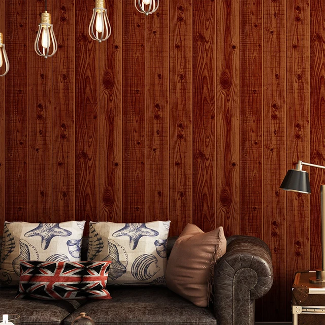 Beibehang Retro Imitation Wood Flooring Wood Texture Wallpaper Specialty  Shop Tea Shop Coffee Shop Pvc Wood Texture 3d Wallpaper - Wallpapers -  AliExpress