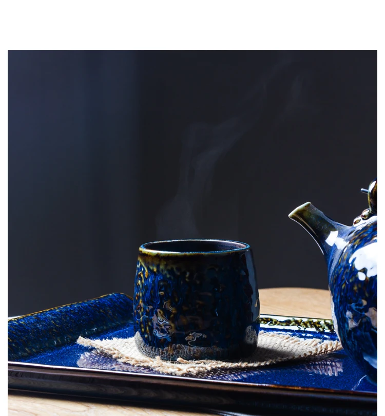 Новинка года! Стильные керамические чайные наборы, большие чайники, чашки, поднос, кунг-фу, чайные наборы, офисные Японские чайные горшки