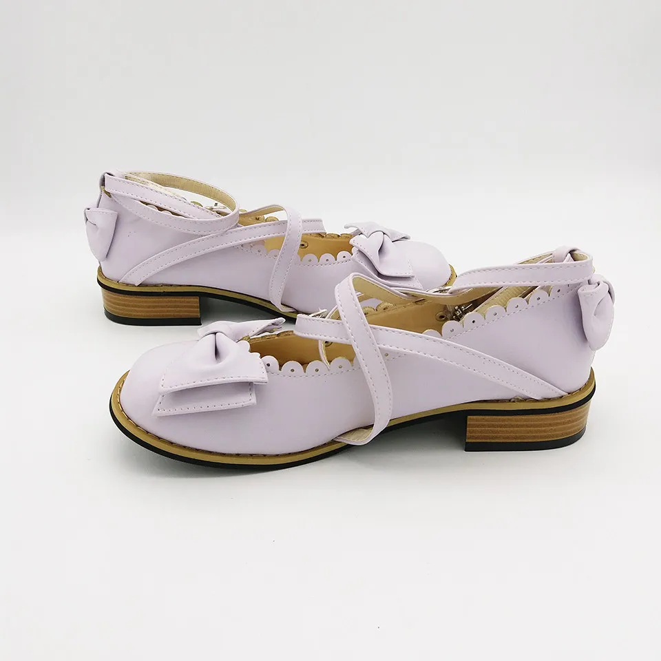 LIN KING/женские туфли-лодочки на низком каблуке с бантом; модные туфли на квадратном каблуке с пряжкой на ремешке для костюмированной вечеринки; туфли принцессы Лолиты в стиле каваи; большие размеры