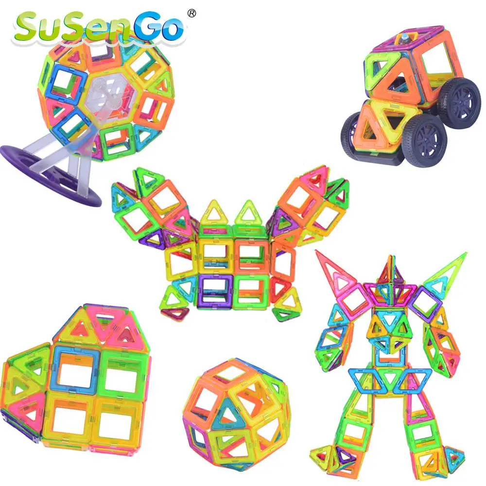 SuSenGo102pcs Magnetic Designer Building Blocks Model Kits Baby Enlighten Children Gift Kids Educational Toys baby-building-bricks