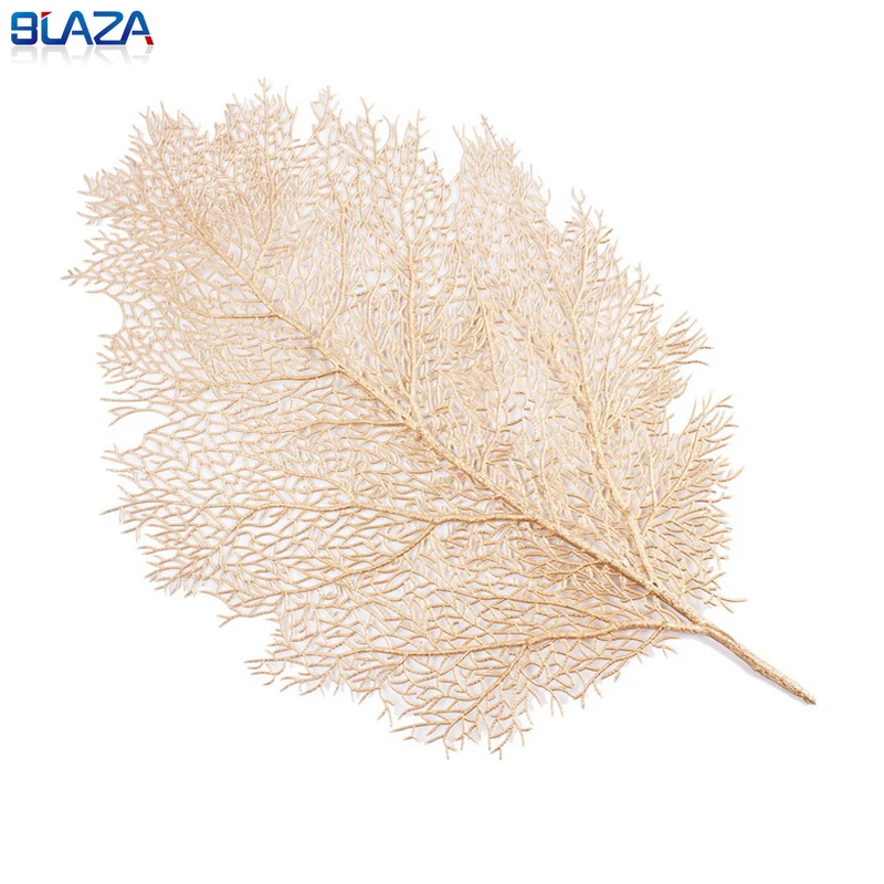 

6pcs Hollow EVA Palm Leaf Placemat for Dining Table Coasters Plant Cup Coffee Table Mats Kitchen Decor Slip-Resistant Pad