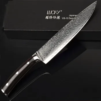 

8'' Gyuto Knife Kitchen Japanese Damascus VG10 Steel Profession Chopping Cutting Slicing Mincing Cooking Tool Chef Knife 20