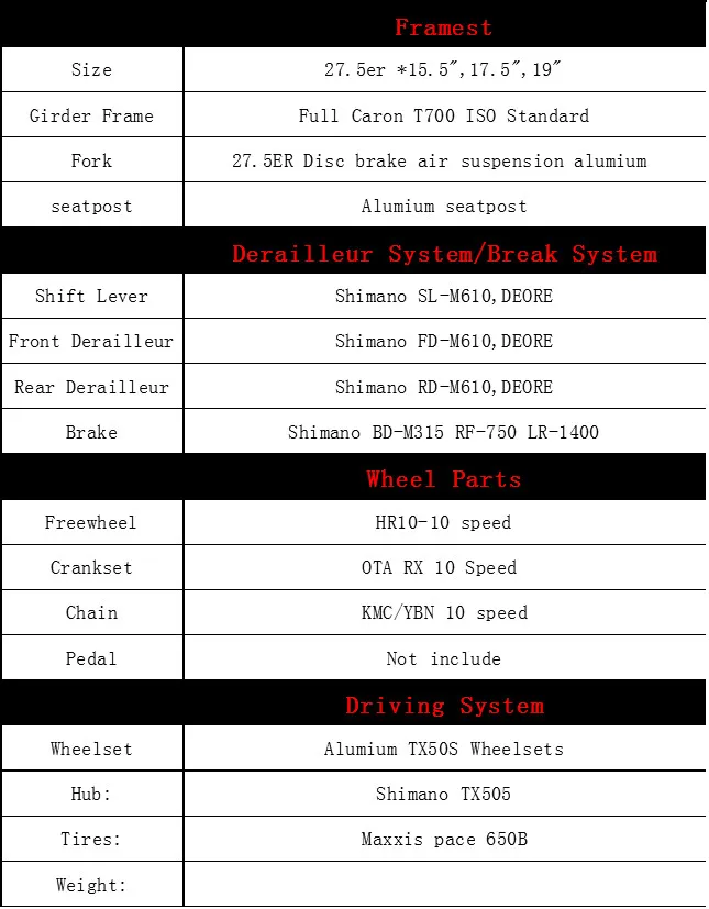 Discount 2017 new carbon mtb complete bike carbon frame 27.5er alloy fork  rims T800 bike frame cycling bike carbon mountain bike 2 Discount 2017 new carbon mtb complete bike carbon frame 27.5er alloy fork  rims T800 bike frame cycling bike carbon mountain bike 2