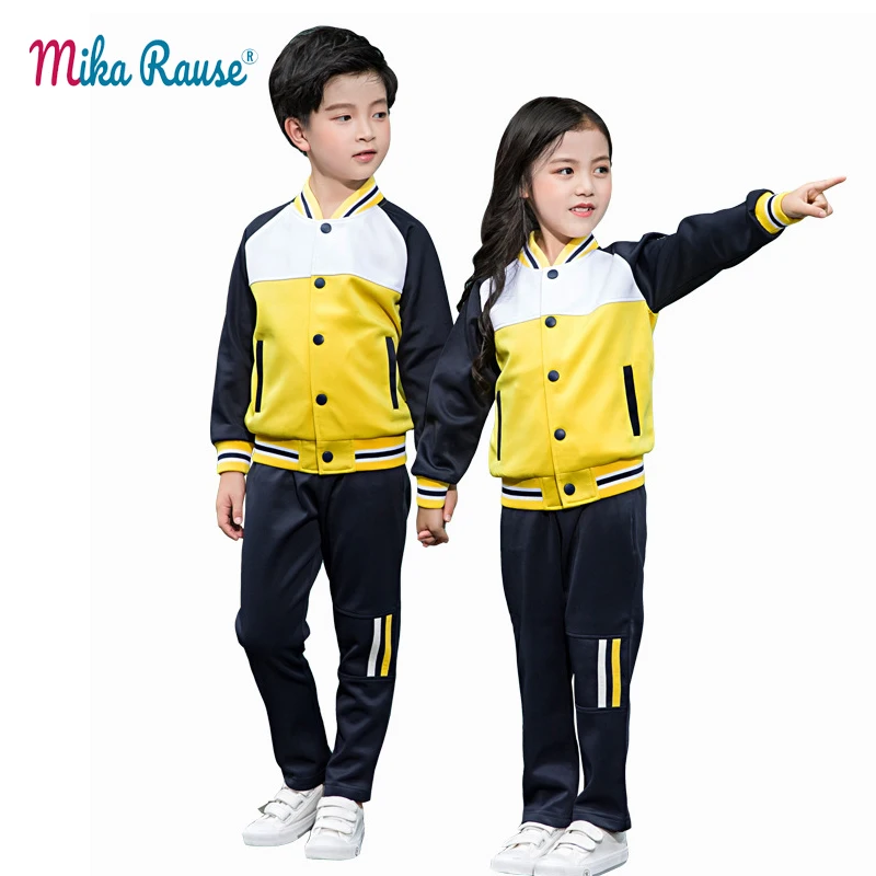

2019 New kids boys girls clothes set student track suits for boys costume active clothing suit fashion sport costume jacket+pant