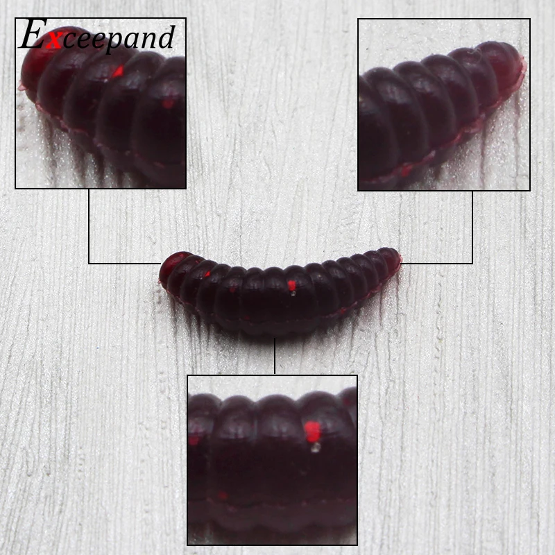 Exceepand 50 Pieces 2 cm 0.4 g Maggot Grub Soft Lure Lifelike Worm Fishing Bait Fly Crap Fishing Tackle Exceepand 50 Pieces 2 cm 0.4 g Maggot Grub Soft Lure Lifelike Worm Fishing Bait Fly Crap Fishing Tackle