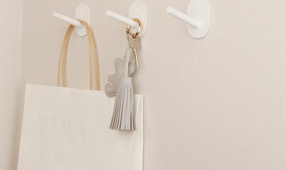 3Piece Xiaomi Mijia HL Little Adhesive Multi-function HooksWall Mop Hook Strong Bathroom bedroom Kitchen Wall Hooks 3kg max loa (8)