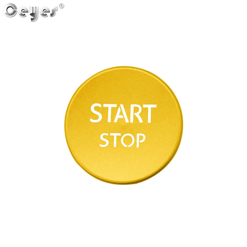 Gold Button Cover Ceyes автомобильный двигатель старт стоп Стайлинг Аксессуары зажигание Push покрывающие кольца Чехол для ford Peugeot 5008 3008 408 508l 2008 308 4008 - Название цвета: Gold Button Cover