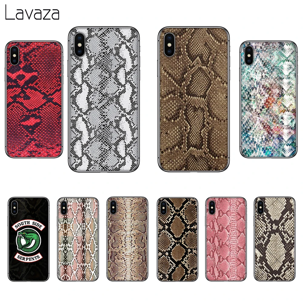 Lavaza Snake skin Soft Silicone Case Cover for Apple iPhone 5 5s 6 6S 7 8 Plus 5S SE X XS MAX XR Cases |