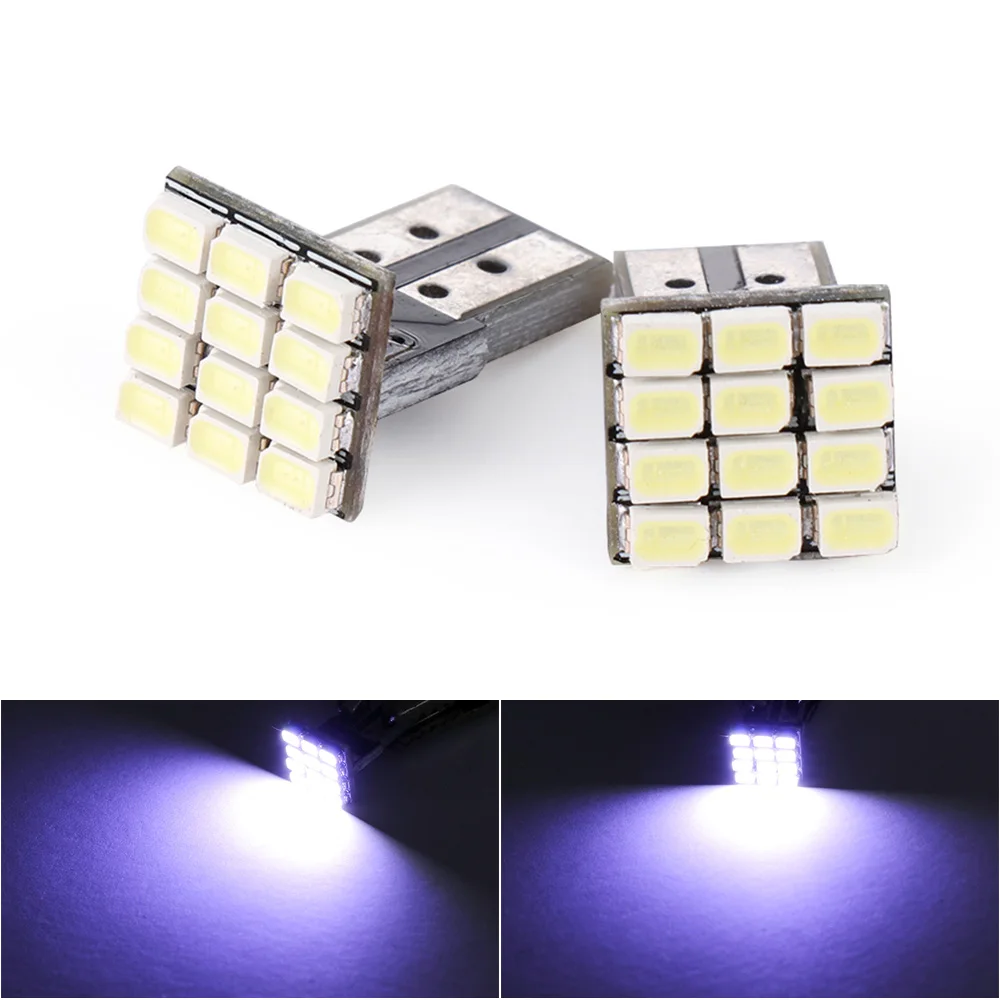 2 шт. W5W Canbus Белый 3020 1206 12SMD задний фонарь для приборной панели автомобиля