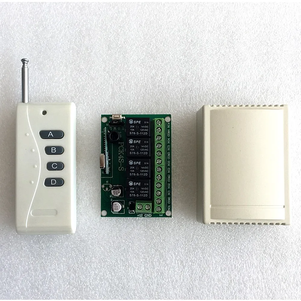 

12V4 channel wireless remote control switch motor motor wireless control switch wireless access control lamp remote control swit