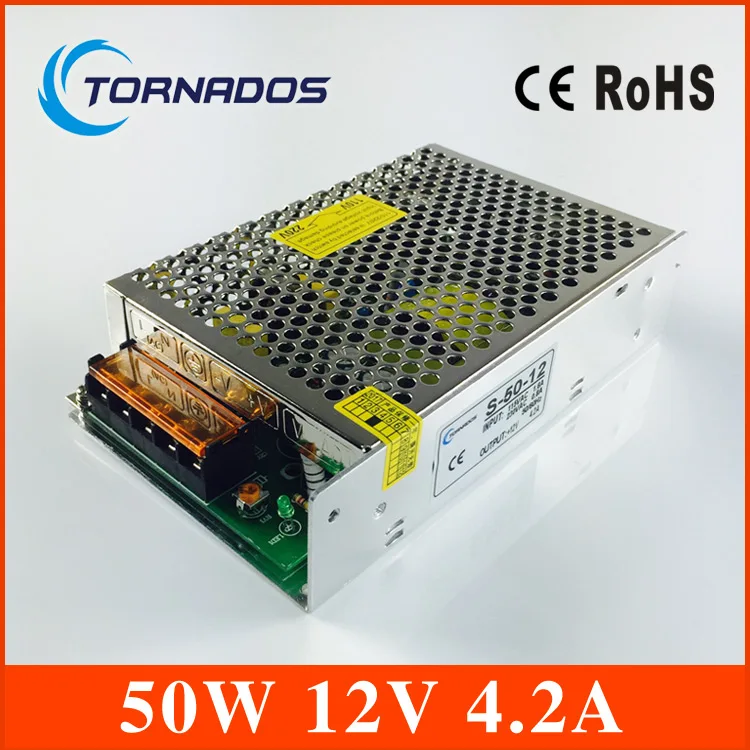 Светодиодный источник питания с одним выходом импульсный 50 Вт 12 В 4 2 А