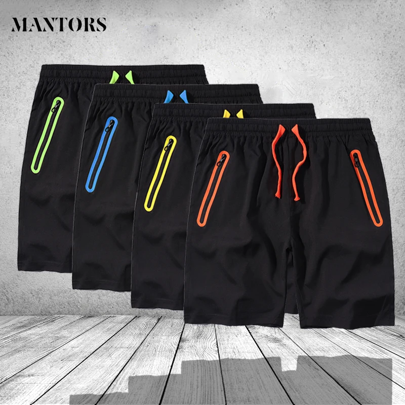 

2019 Quick Dry Men Shorts Casual Running Jogger Short Sweatpant Male Brand Anti-theft Pocket Waterproof Breathable Boardshorts