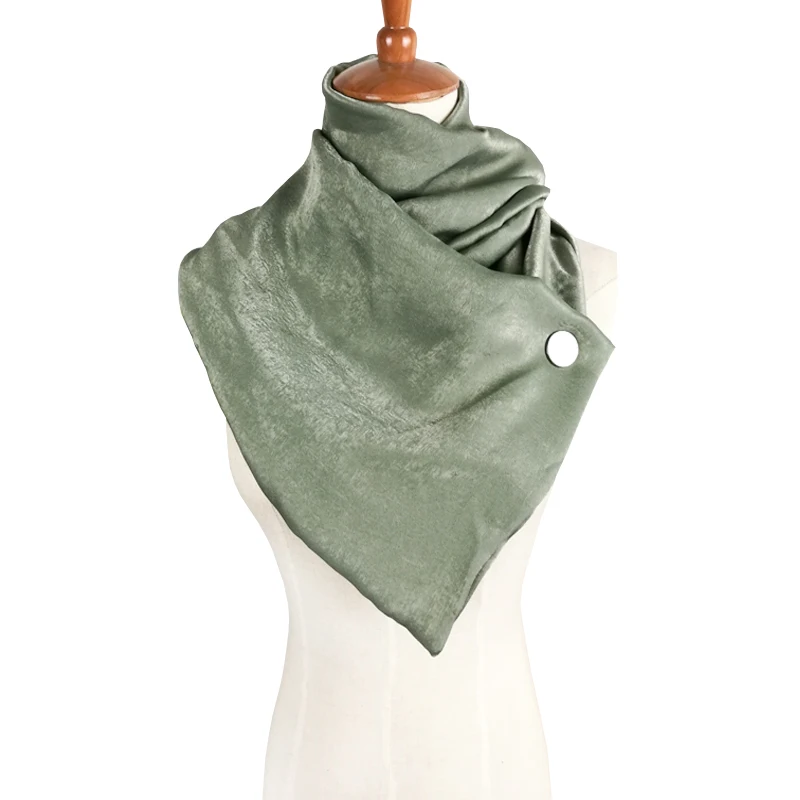 Leo anvi шарфы женские шею Кольца шарф Кнопка Красочные хиджаб подарок для нее женские пончо и накидки bufanda mujer - Цвет: green