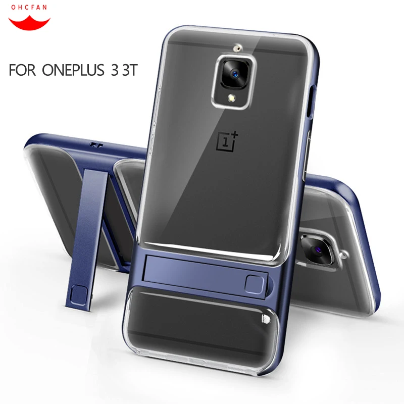 Чехол для One Plus 3 oneplus т a3010 PC + TPU прозрачного хрусталя Вернуться антидетонационных
