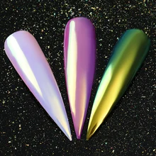 0,2 г неоновая пудра Хамелеон в виде ракушки порошок зеркальный эффект дизайн ногтей пыль хромированный пигмент для маникюра украшения