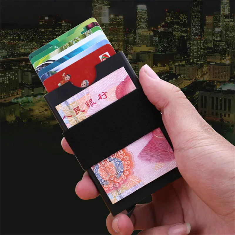

BISI GORO 2019 Aluminum Card Holder Business Card Name Holder Bank Card Holder Organizer Women&Men Business Wallet Package