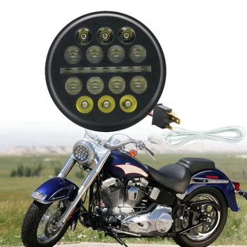 

5 3/4" 5.75" Super brighter Ultra thin moto LED Projection Headlight Black For motor Sportster, Iron 883, Dyna, Honda VTX 1300