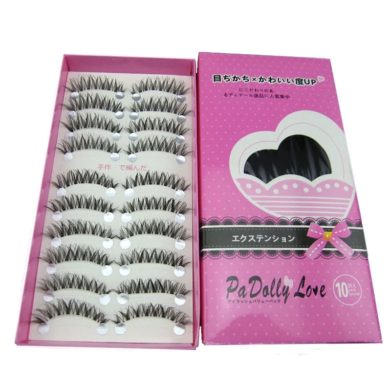 

50 Pairs Full Strip Eyelashes For Female Makeup Natural Long Eyelashes Extensions Crisscross Fake Eyelashes Soft False Lashes