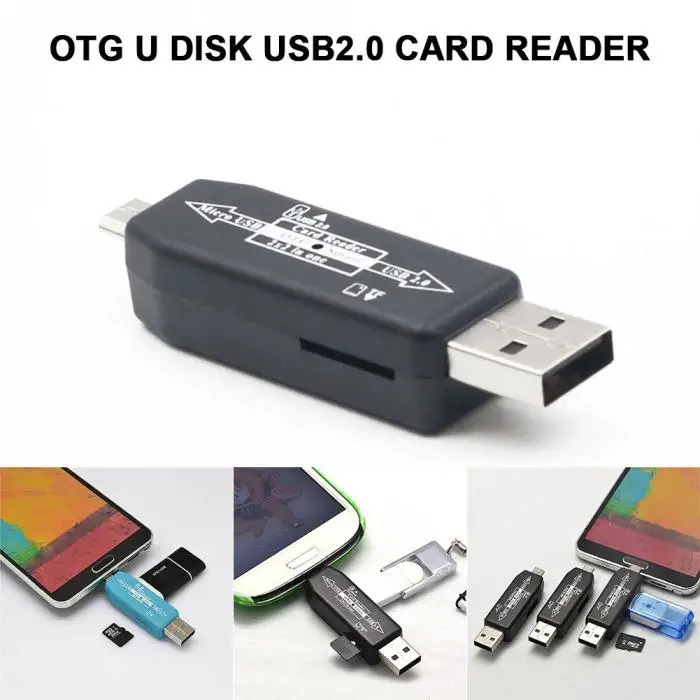2 в 1 USB OTG кардридер Универсальный Micro USB OTG TF/SD кардридер телефон удлинитель адаптер ND998