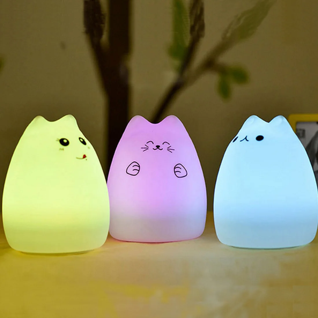Festival night lights Silicone Touch Sensor LED Night Light For