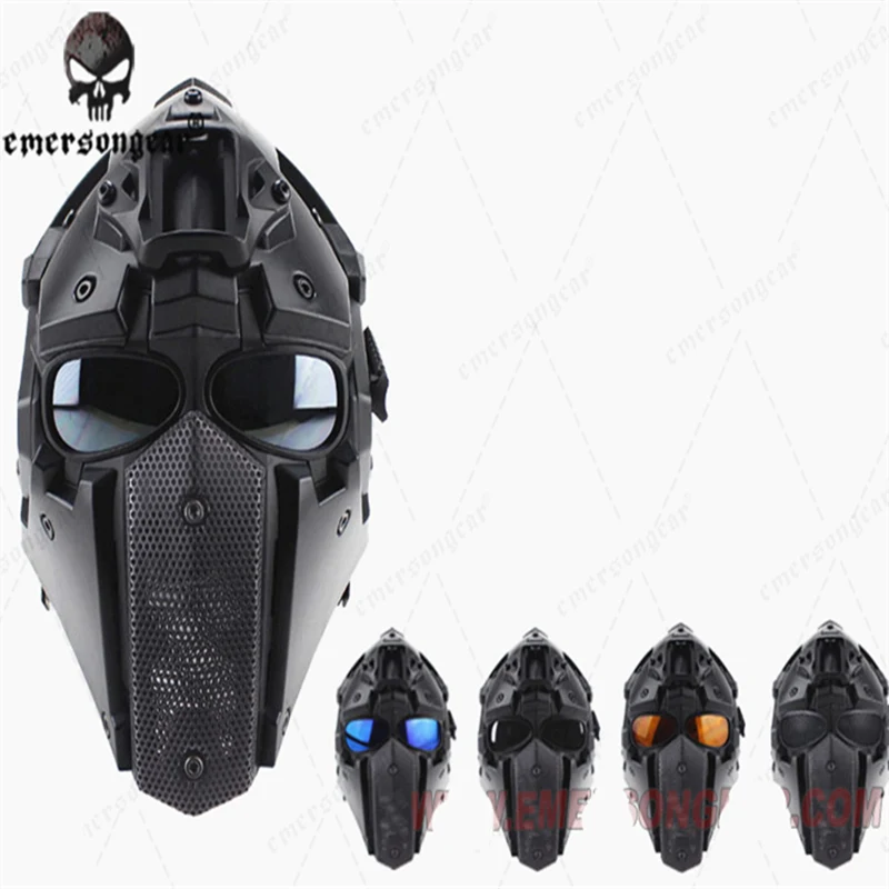 

New Tactical OBSIDIAN GREEN GOBL TERMINATOR Helmet & Mask with 5pcs goggle for Hunting Paintball Military Cosplay Movie Prop