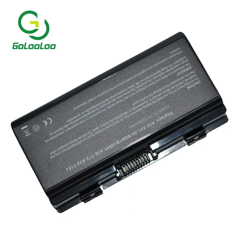 Golooloo Аккумулятор для ноутбука ASUS X58 X51L X58L T12 T12C T12Jg T12Er T12Fg T12Ug X51R X51H X51RL X58C A31 A32 X51|laptop