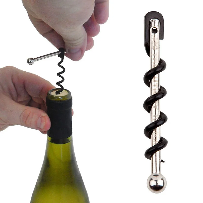 

True Utility TU48 Twistick Pocket Multi Functional Stainless Steel Key Ring Keychain Wine Bottle Opener Corkscrew