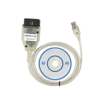 

ECU MPPS V13.02 Firmware V13 Chip Tuning 12V OBD 2 Diagnostic Scanner Cable High Quality Chips USB Port OBD2 Connector Adapter