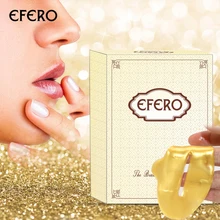 EFERO золотые маски для губ патчи для отбеливания Collagene губ помпа-усилитель увлажняющая маска для ухода за губами губ обладает отшелушивающим эффектом Толстая 15 упаковок