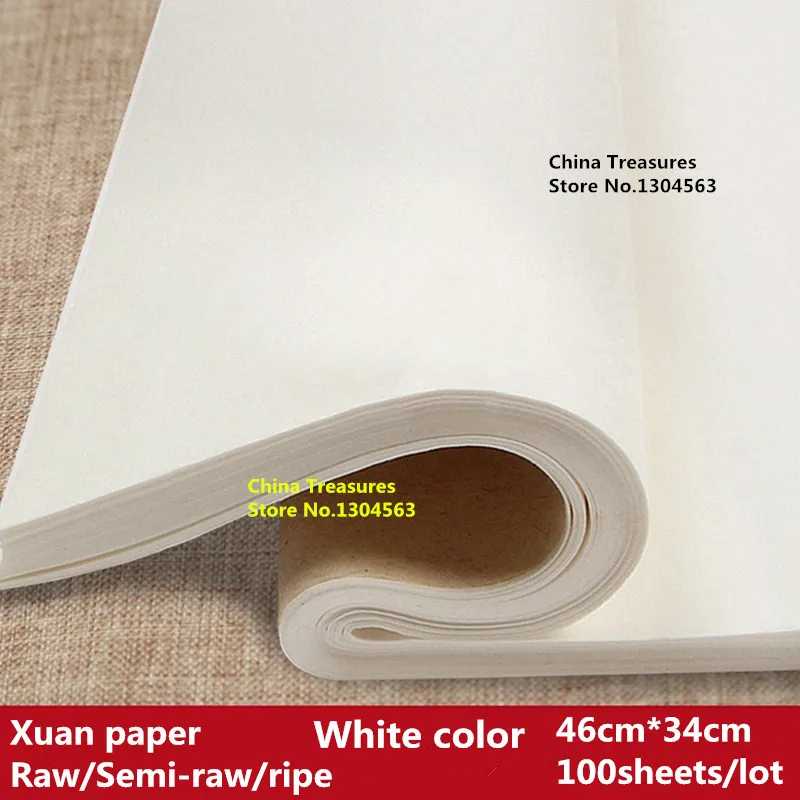 

100pcs/lot,46cm*34cm,Practice Paper Chinese Rice Paper For Calligraphy Painting Paper Xuan Zhi Anhui Jing Xian Paper