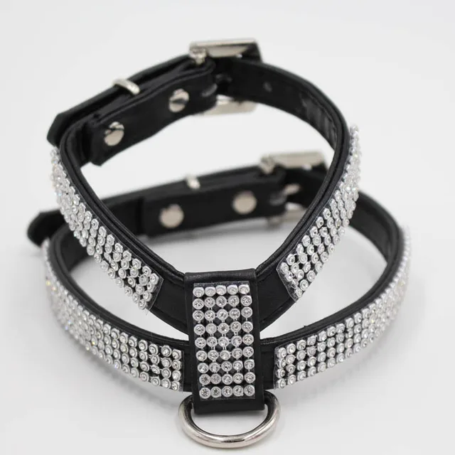 rhinestone dog harness