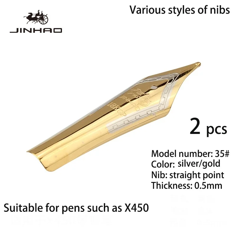 

X450 Fountain pen nib 0.38mm 0.5mm jinhao 599a nibs types ink pen nib in fountain pens 750 911 A variety of models can choose