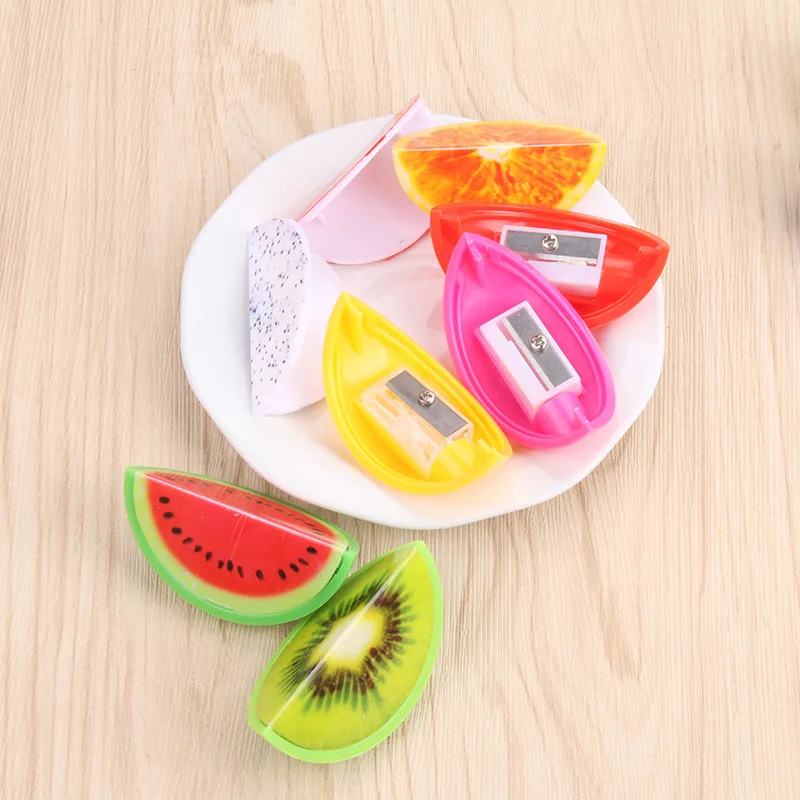 

3 pcs/lot Cute Fruit pencil sharpener for kids gift Kawaii mini hand mechanical Cutter Knife stationery school supplies