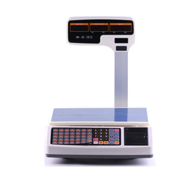 

price receipt printing scale 30kg Weighing Scale with thermal printer support multi language printing for Bakery or restaurant