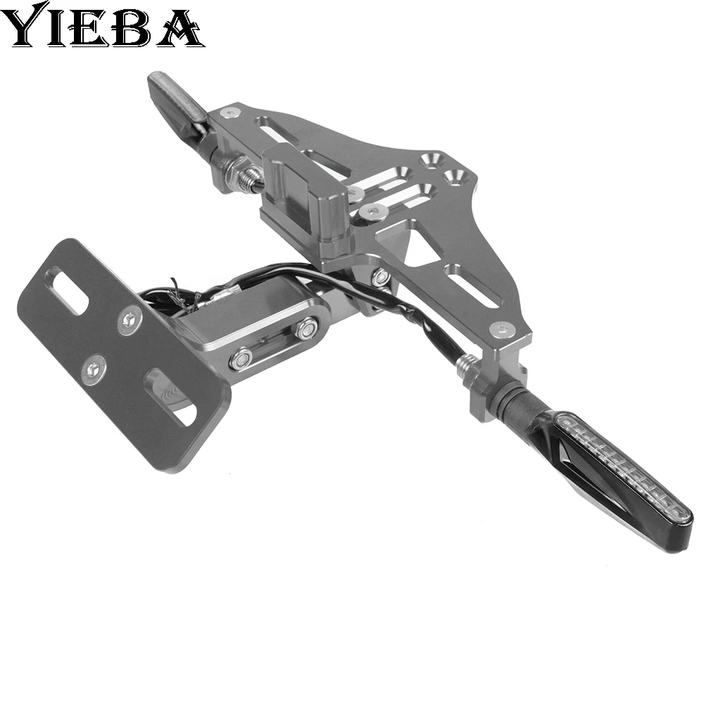 Для KAWASAKI ZX6R ZX636R ZX6RR SUZUKI GS500E GS500F SV650 KTM RC8/R держатель номерного знака мотоцикла универсальный CNC