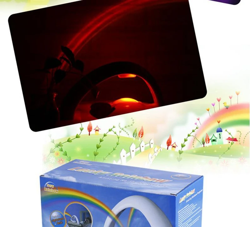 Creative Dolphin LED Rainbow Light Colorful Projection Light New Home  Atmosphere Light Bedroom Cute Pet Lamp for Children kids (9)