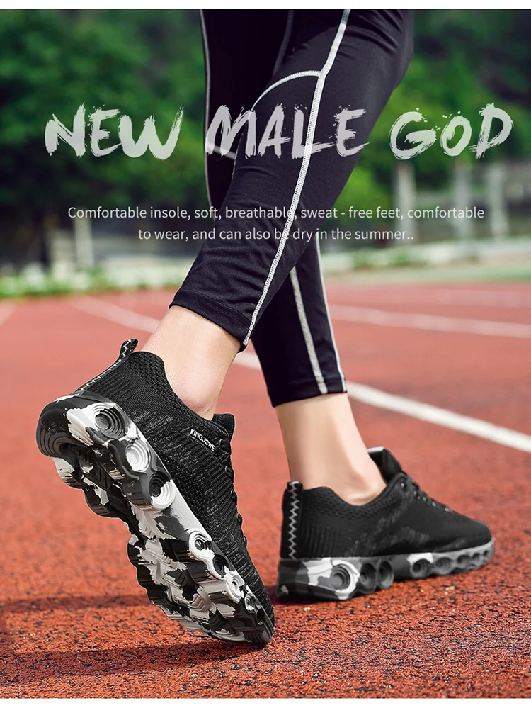 Для мужчин кроссовки для Для мужчин кроссовки Новый Fly ткань Спортивная прогулочная обувь Мужская дышащая Спортивная обувь Для мужчин