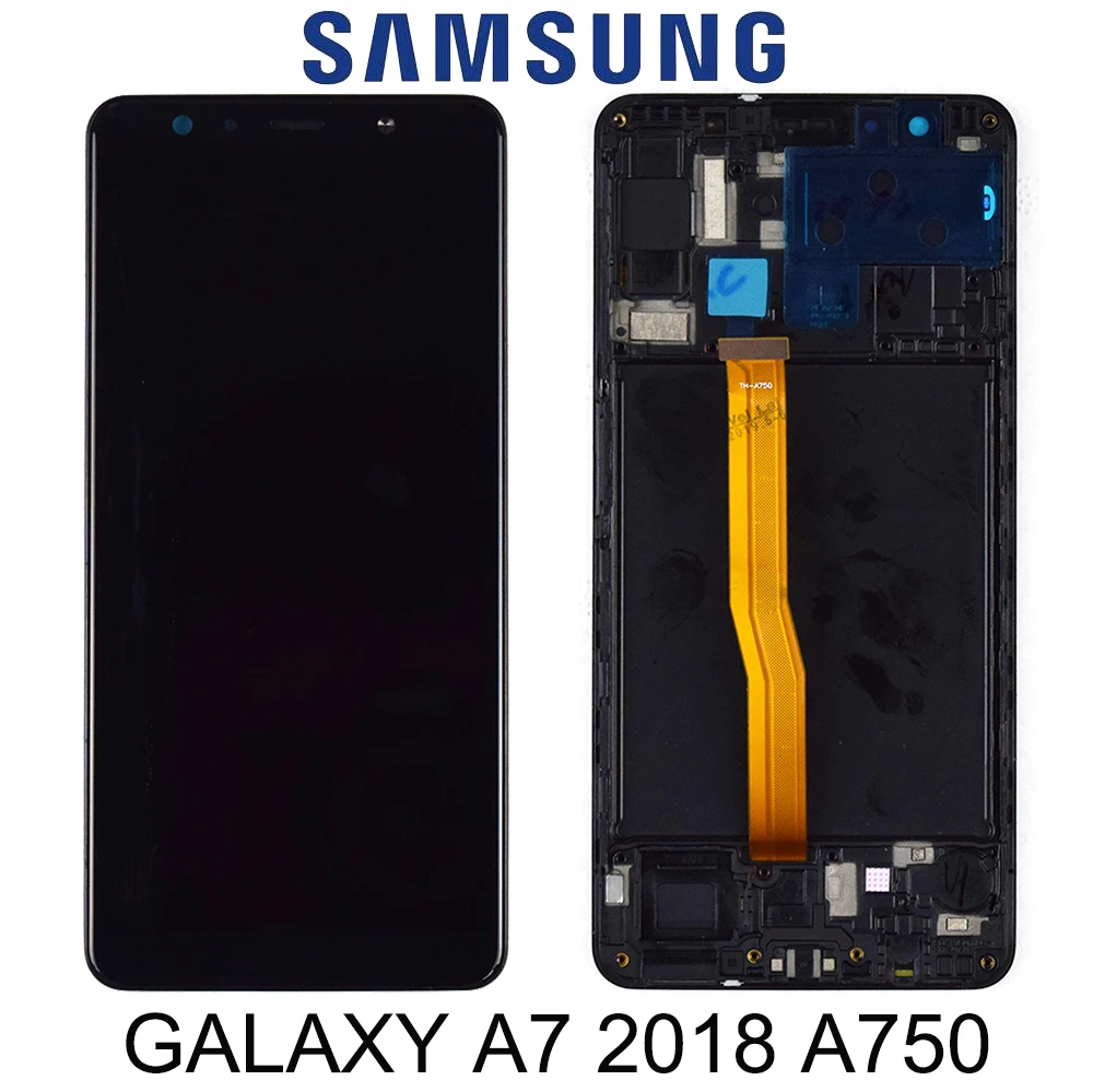 6," для SAMSUNG GALAXY A7 lcd A750 A750F SM-A750F дисплей кодирующий преобразователь сенсорного экрана в сборе Замена для SAMSUNG A750 lcd