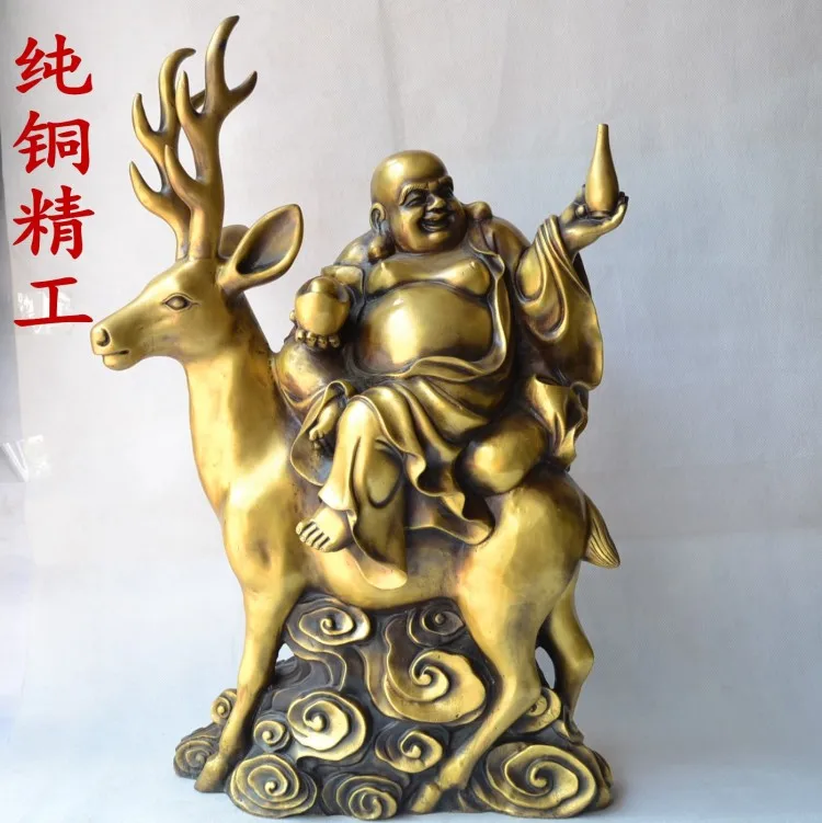 

Bronze statue copper ingot large buddha maitreya furnishings decoration lucky