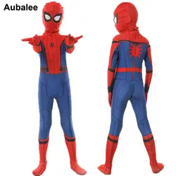 Новые Дети Мальчики Человек-паук выпускников костюм дети костюм Человека-паука из спандекса Зентаи костюм супергероя для костюмированной