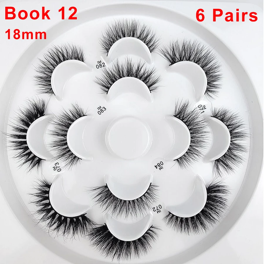 

3D Mink Eyelashes Book Handmade False Eyelashes Natural Faux Cils Volume Mink Lashes Extension Makeup Eye Lashes Fake Lashes