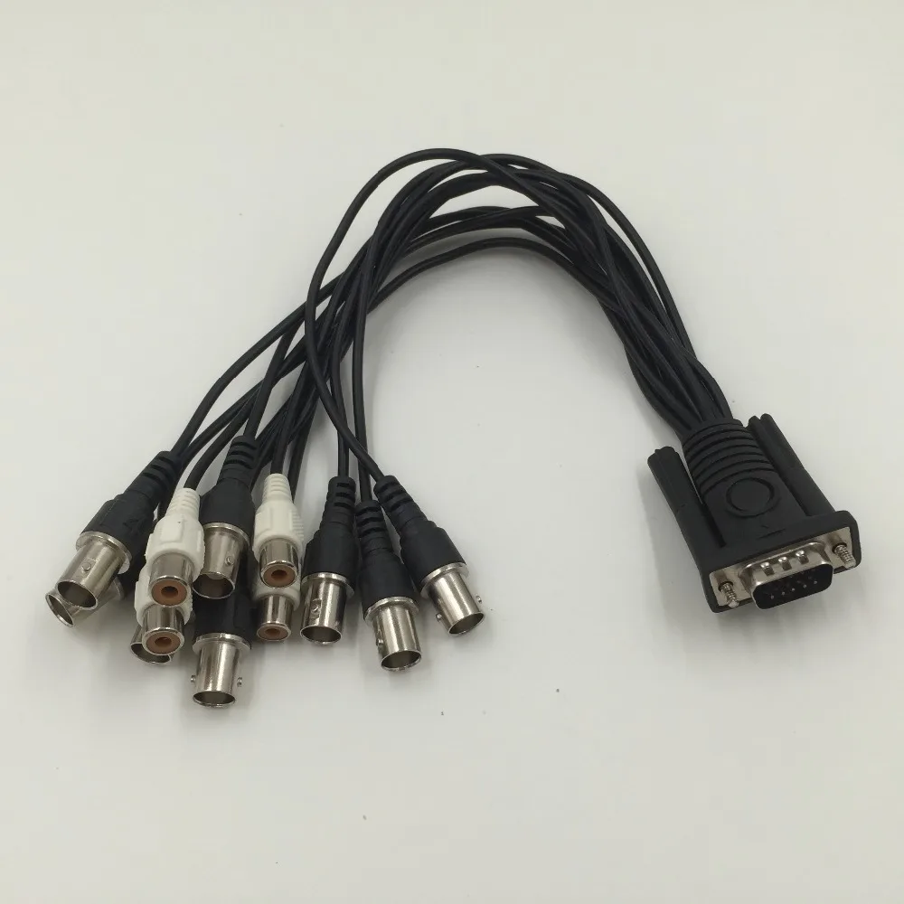 1 шт. VGA 15Pin 3 ряда мужчин и 8 BNC 4 RCA Женский аудио/видео соединительный кабель