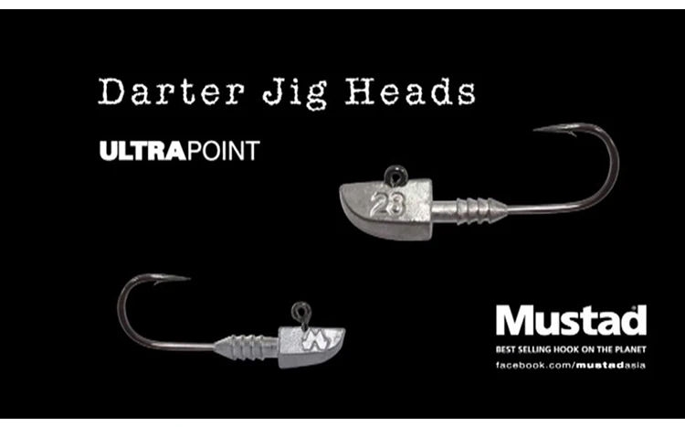 Mustad Рыбалка Крючки JH32833 привести голову крючок из высокоуглеродистой Сталь джиг рыболовные снасти песка Мягкая приманка держатель Pesca бас колючей бас