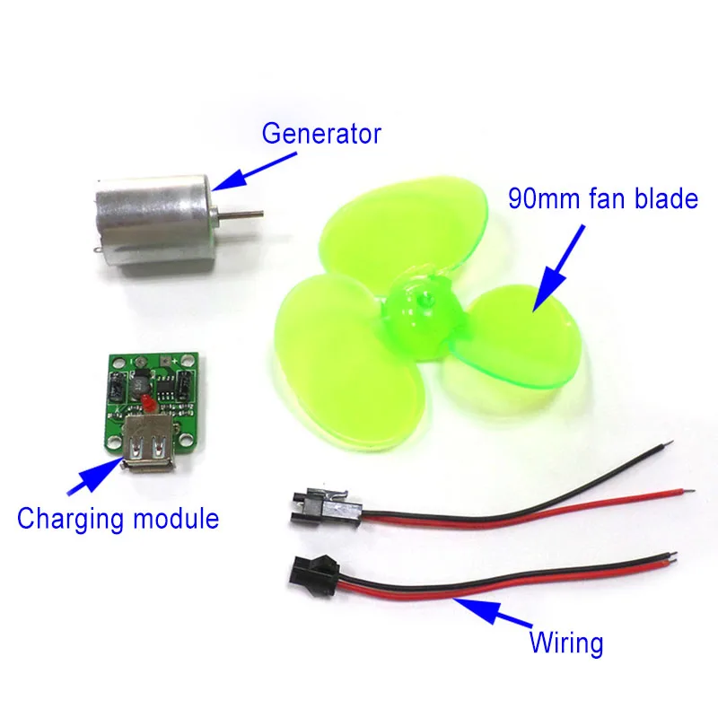 Mini Portable Wind Power Generator Set Turbine Motor Alternator Emergency Phone Charger --M25